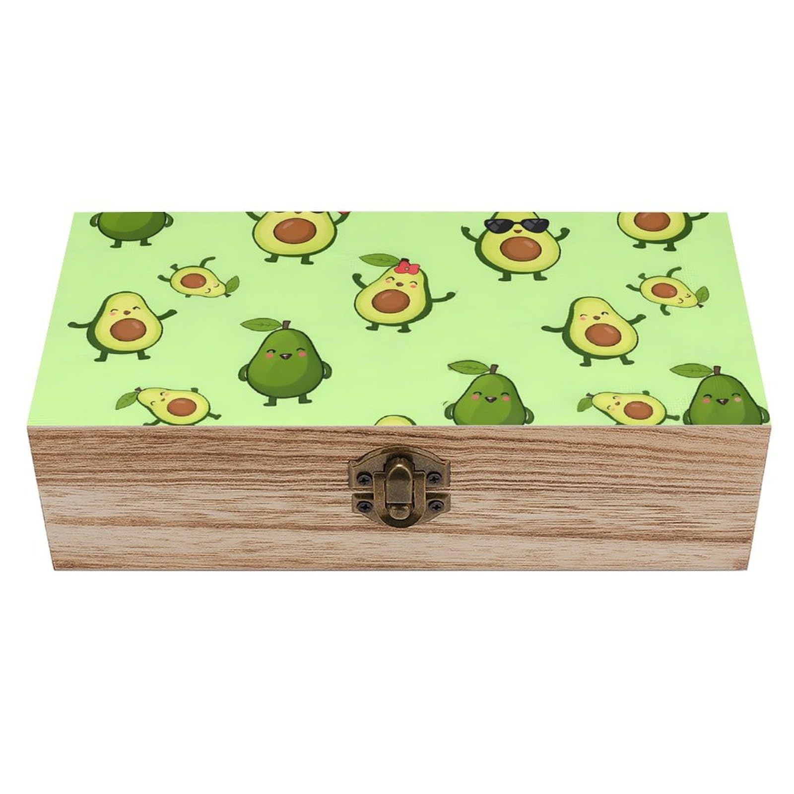 HLBSDM Avocado Fruit Wooden Storage Box