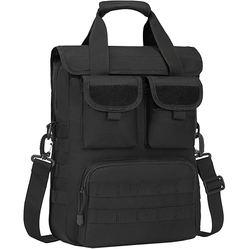 ArcEnCiel 12.9-14 Inch Laptop Tactical Messenger Bag Men MOLLE Sling Pack Briefcase Gear Handbags Utility Carry Satchel