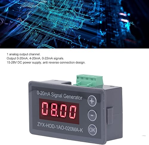 Miniatura 4 de Generador de señal de corriente 0 a 20mA 1 canal Digital Display Generador de señal de alta precisión simulador de corriente de voltaje ajustable