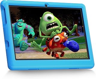 Kids Tablet 10 inch Tablet for Kids Android 13 Tablet 2+64GB Kid Tablet, Parent Controls, Kidoz Pre-Installed, 5000mAh Battery with WiFi Children Learning Tablet with Case (Blue)