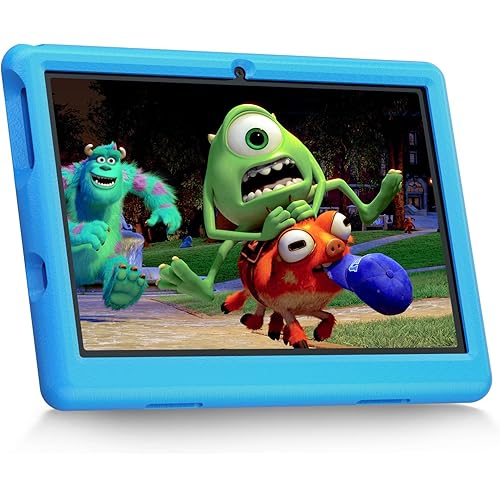 Anyway.go Kids Tablet 10 inch Tablet for Kids Android 13 Tablet 2+64GB Kid Tablet, Parent Controls, Kidoz Pre-Installed, 5000mAh Battery with WiFi Children Learning Tablet with Case (Blue)