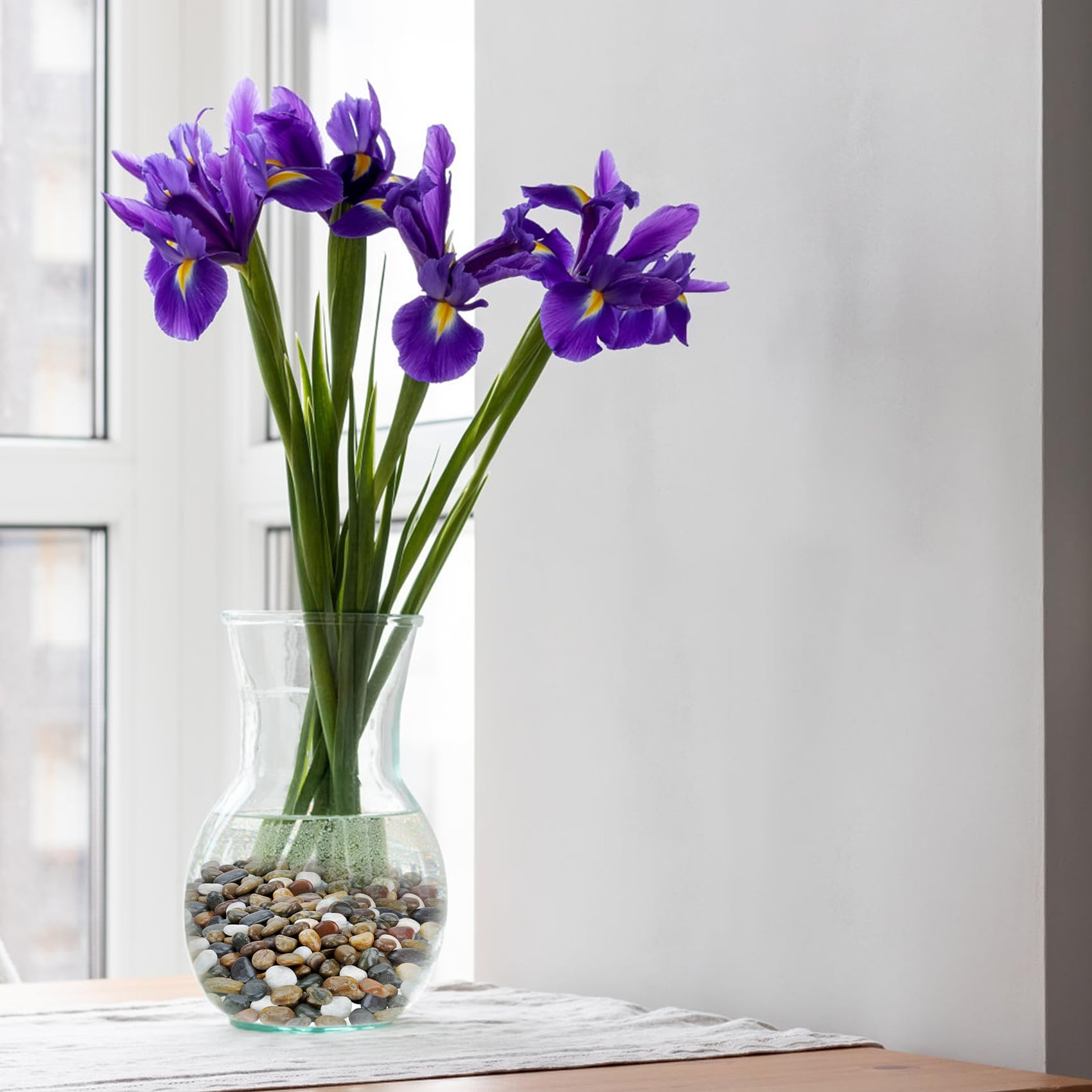 Mr. Fireglass Galets polis décoratifs en pierres naturelles mixtes pour aquarium, gravier de rivière, roches pour plantes en pot, 0,9 cm, 4,5 kg