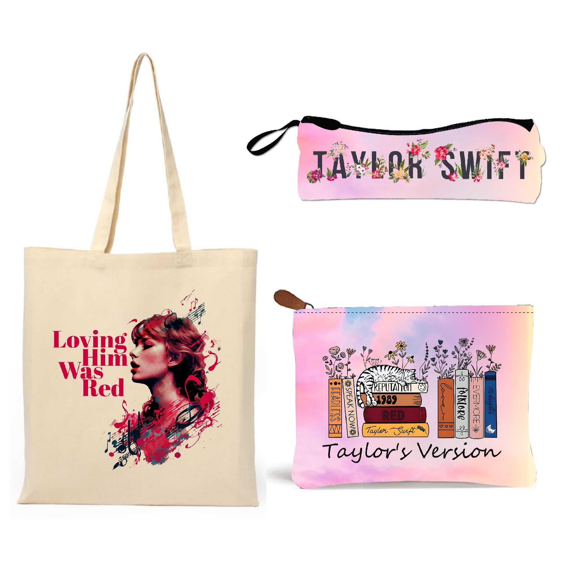 VVWV Combo Set Taylor Swiftzz Tote Bag, Pencil Pouch,Pouch for Womens College School Girls Travel (B0CRDP55VK) Amazon Price History, Amazon Price Tracker