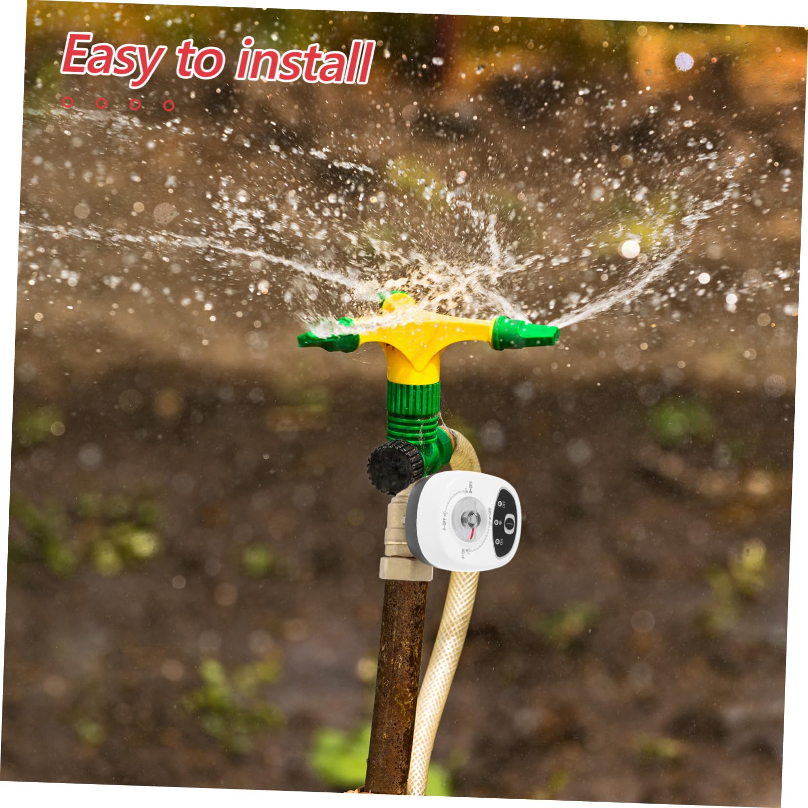 Válvula de Agua Inteligente Wifi con Temporizador y Sistema de Alarma Control Remoto Automático para Tuberías de Agua y Gas Instalación Sencilla para y Jardín