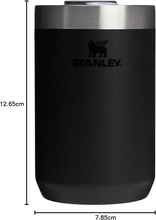 STANLEY Everyday Camp Cup 12 oz | Drink Through Lid | Cup for Coffee, Tea and Drinks | Insulated Stainless Steel | BPA-Free | Black 2.0