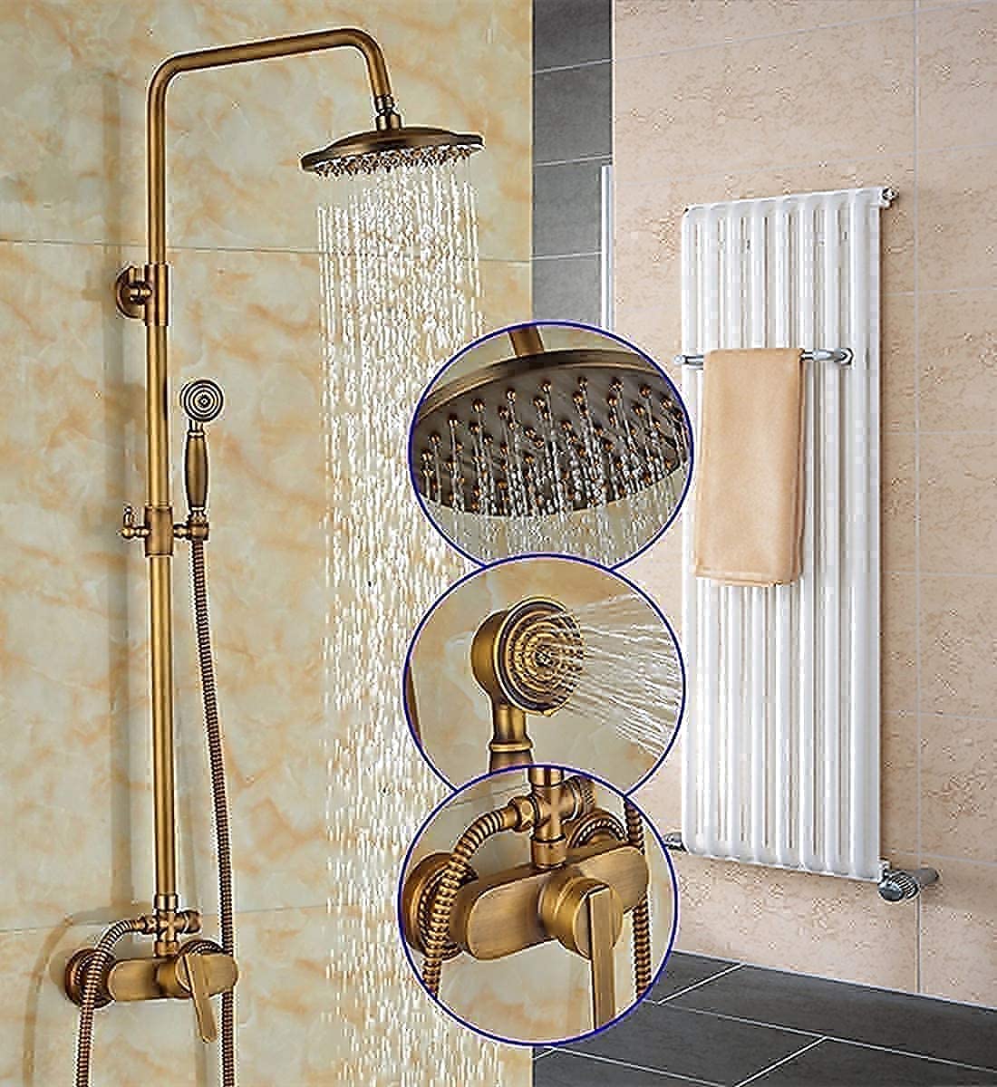 Buy Solepearl Shower Tap Set, Antique Brass Shower Faucet Vintage