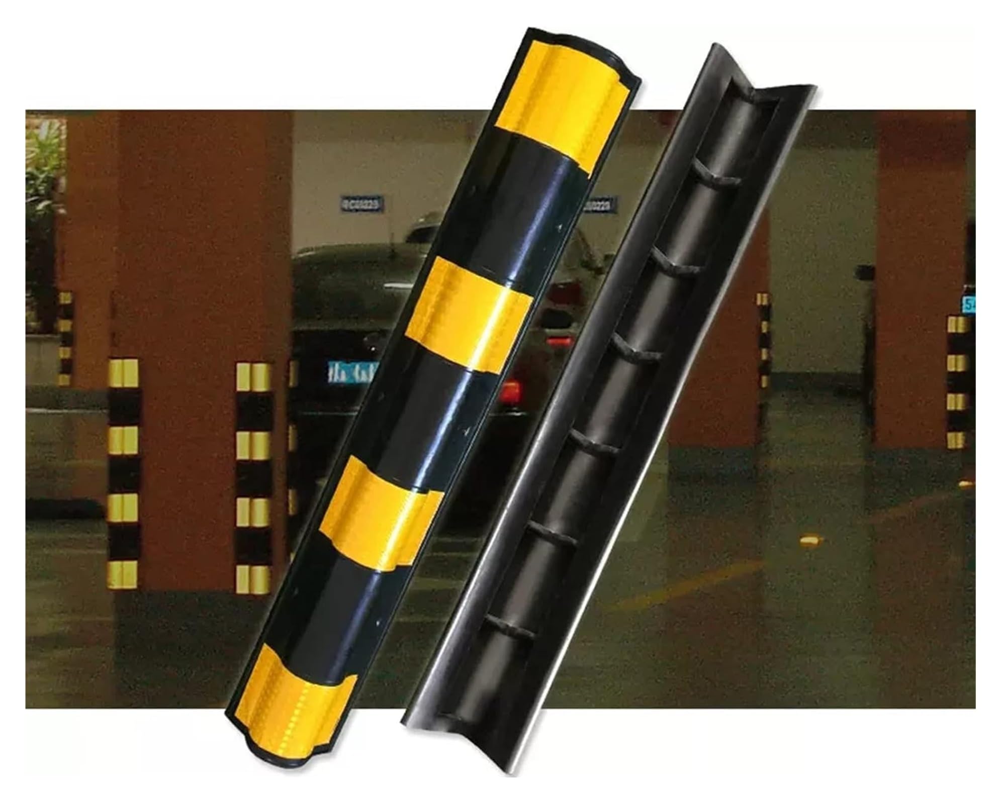 Protector de esquinas de pared para garajes de estacionamiento, 1 cm de grosor, reflectante, para piso bajo, protección de garaje, protectores de esquinas de pared, protectores de esquinas para gara