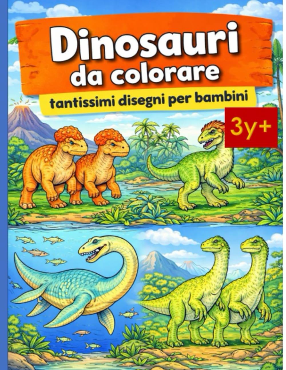 DINOSAURI DA COLORARE: disegni per bambini da colorare