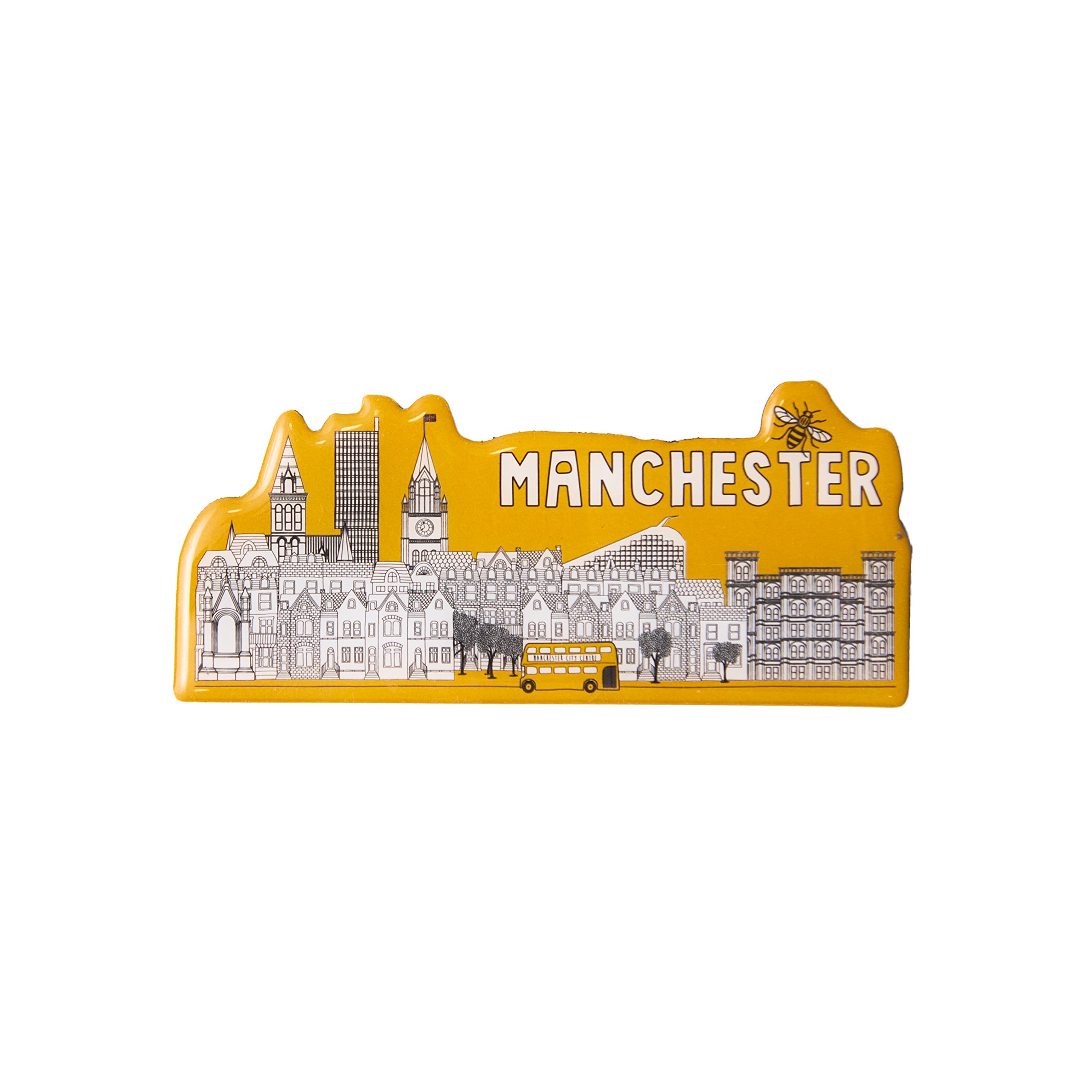 Must Have Souvenirs Manchester Skyline Long Epoxy British Union Jack London Sights City Fridge Magnet Manchester Birmingham Newcastle Liverpool (Manchester Skyline Long Epoxy)