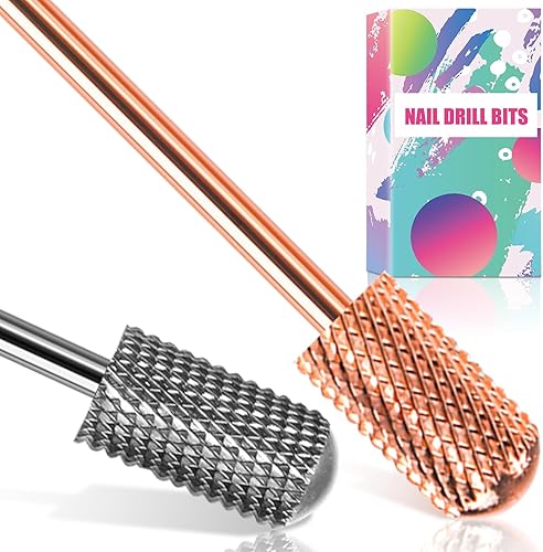 Brocas de eneldo para uñas, 2 piezas, brocas de uñas de seguridad de 332 pulgadas, puntas de carburo superior lisas para acrílico, gel suave, juego