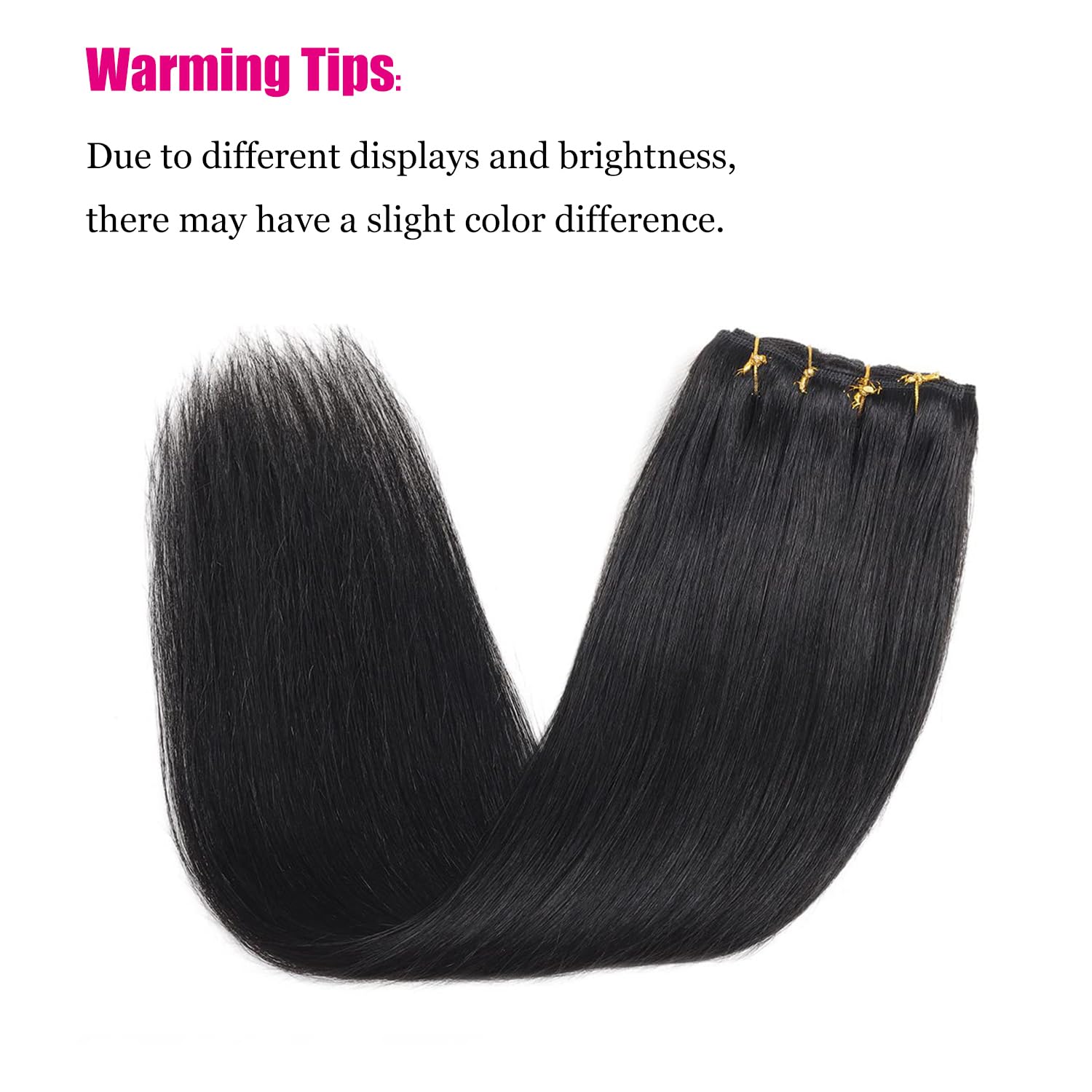 Clip in Hair Extensions Real Human Hair, 120g/set 7pcs, Thick Remy Human Hair Clip in Extensions, Brazilian Straight Human Hair Clip ins for Women (1b, 16 inch)