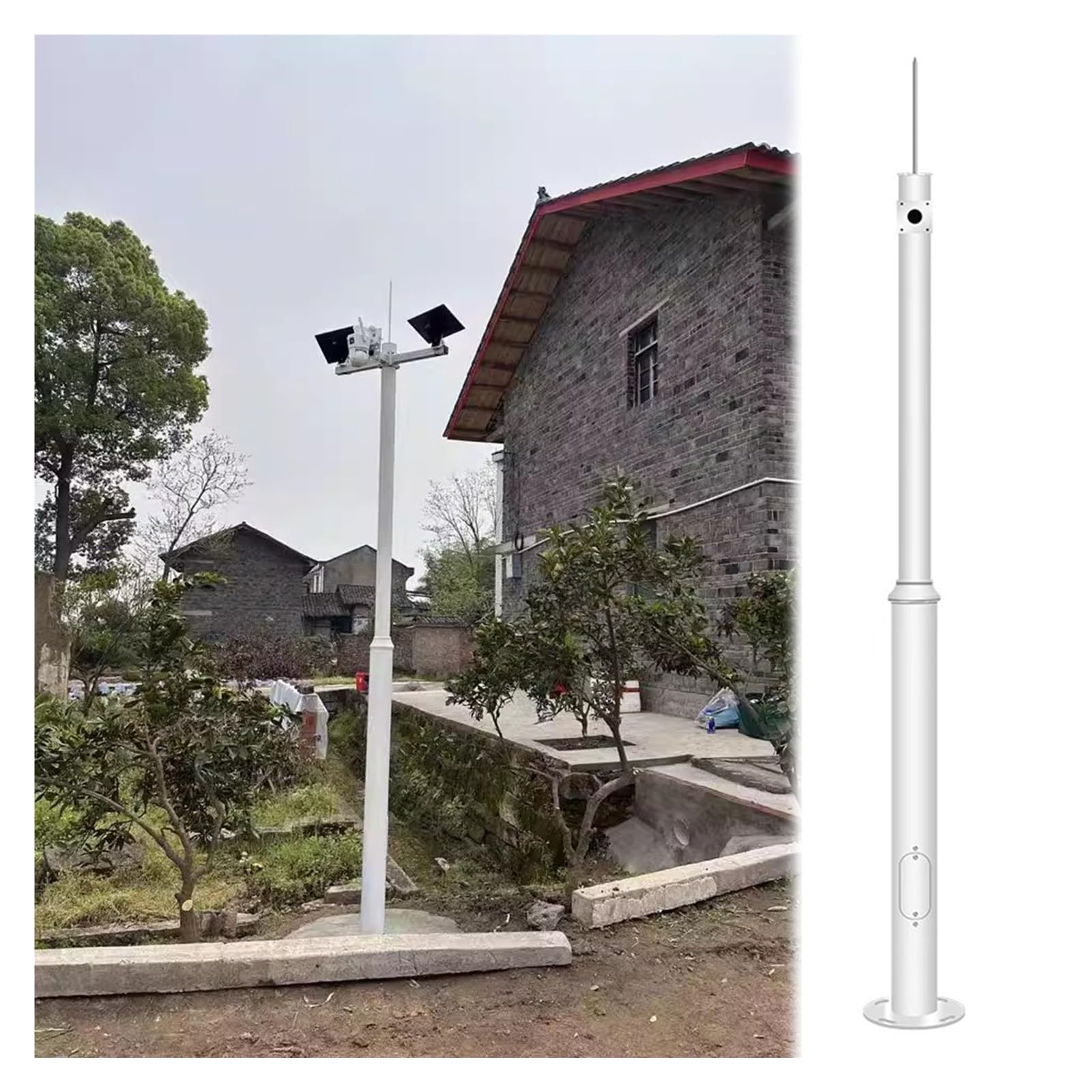 Support de caméra de sécurité extérieur universel multi-sections pour entrée