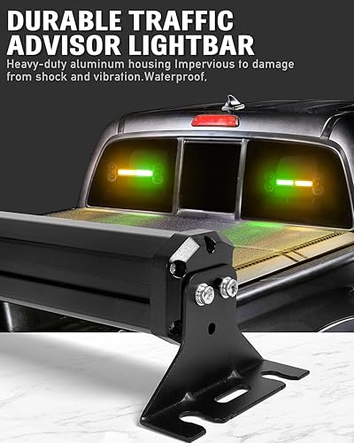 Miniatura 34 de HLauto Barra de luz estroboscópica de emergencia 1002L para asesor de tráfico: luz intermitente de advertencia de seguridad de 40 LED, visera N.° 01