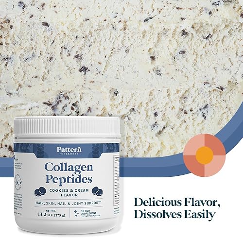 Miniatura 8 de Pattern Wellness Polvo de péptidos de colágeno (tipo I y III) – Soporte para cabello, uñas, piel y articulaciones – Alimentado con pasto y criado