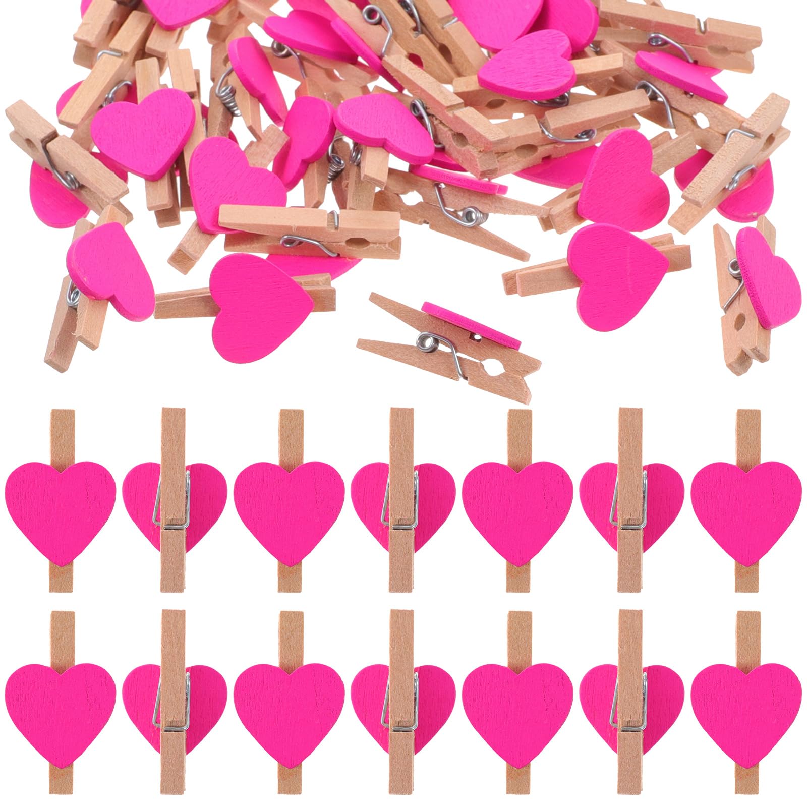 Pinzas de madera para colgar fotos de recuerdos y manualidades en casa