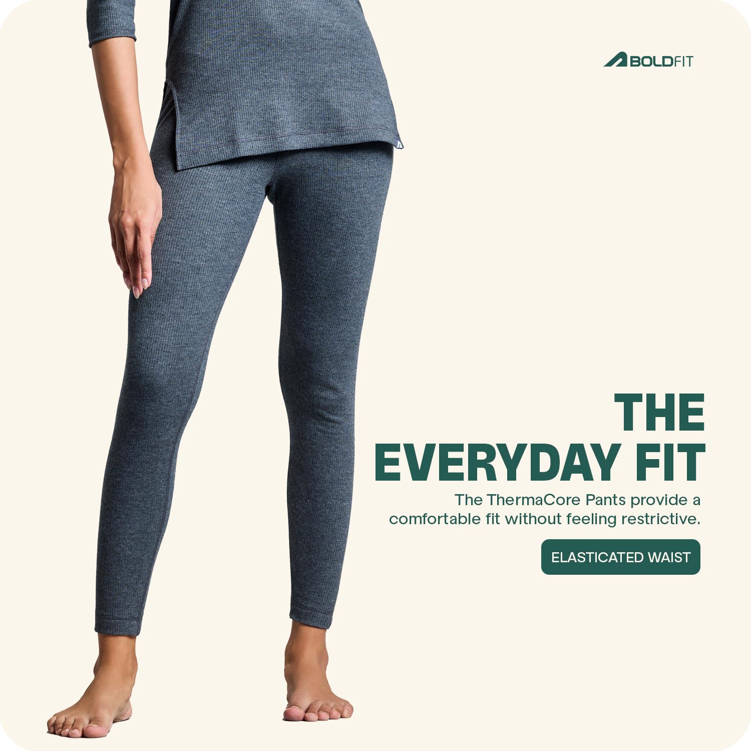 Boldfit Women Mid Rise Regular Pants (BFTBW5010RM_Grey, Medium - Image 4 thumbnail