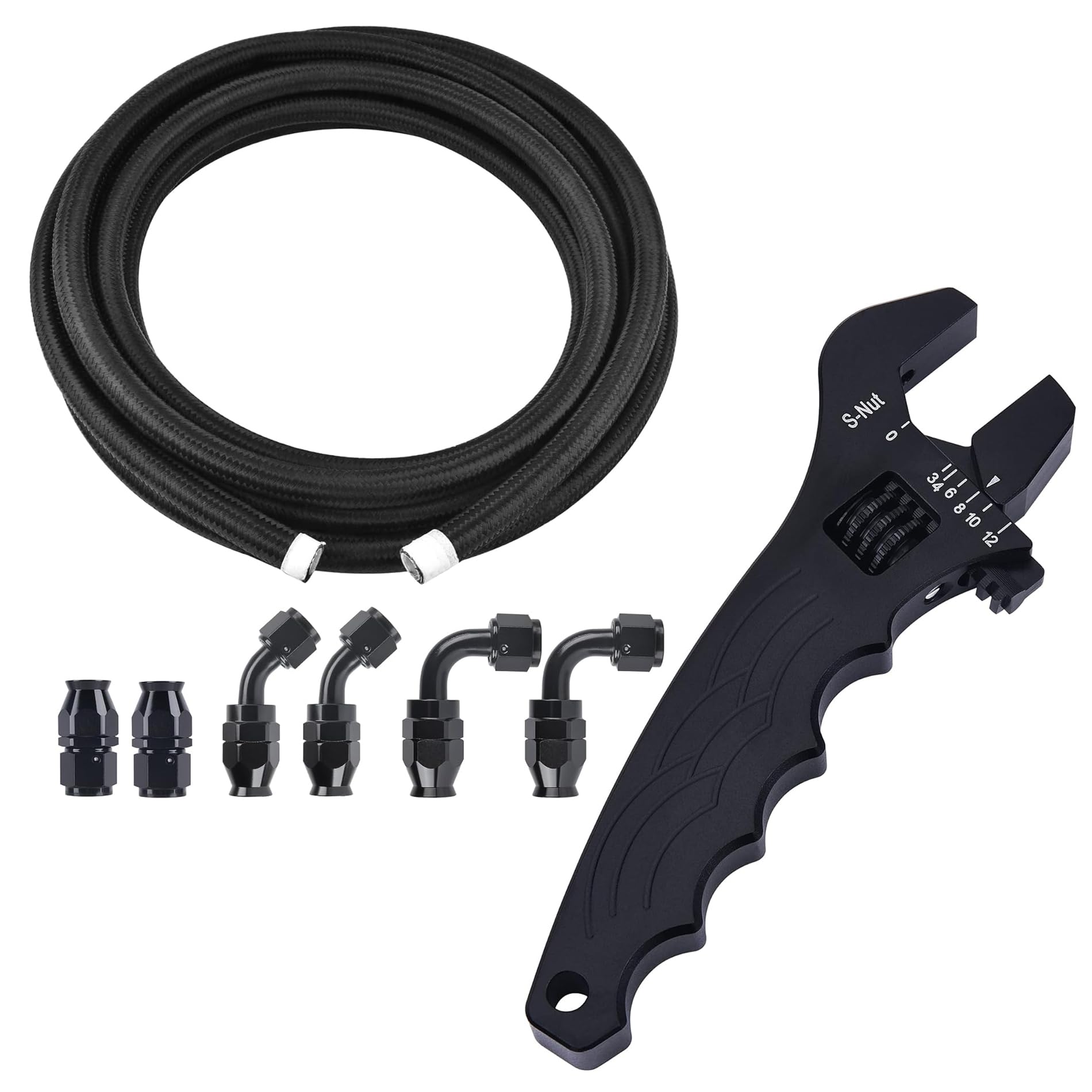 Amazon.com: EVIL ENERGY 4AN PTFE E85 Nylon Braided Fuel Line Kit