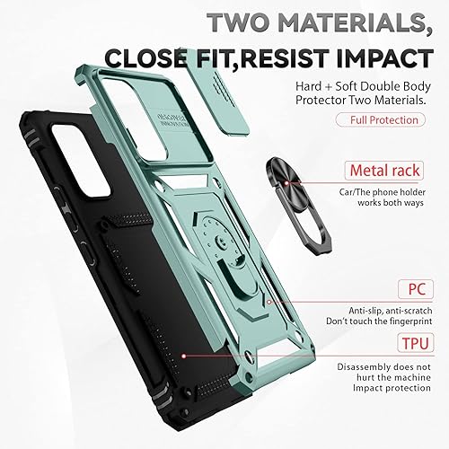 Miniatura 7 de Funda para Samsung Galaxy A53 5G integrada, cubierta deslizante para el lente de la cámara y protector de pantalla, resistente a prueba de golpes,