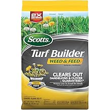 Scotts Turf Builder Weed and Feed3 - Weed Killer Plus Lawn Fertilizer, Controls Dandelion and Clover, Grass Fertilizer For Up To 15,000 sq. ft., 42.87 lbs.
