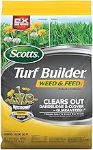 Scotts Turf Builder Weed and Feed3 - Weed Killer Plus Lawn Fertilizer, Controls Dandelion and Clover, Grass Fertilizer For Up To 15,000 sq. ft., 42.87 lbs.