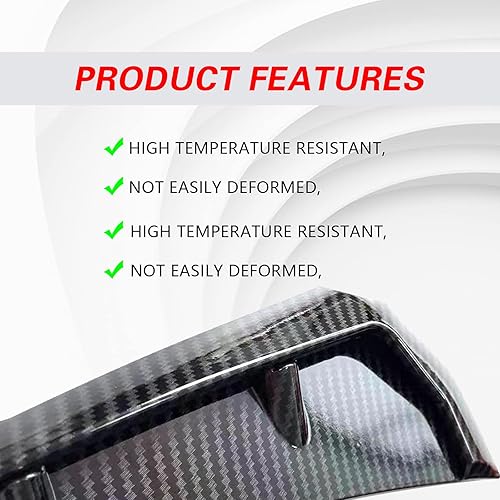 Miniatura 3 de 2 rejillas de ventilación laterales para guardabarros de automóvil, conductos de aire de aleta de guardabarros, calcomanías de alerón de ABS,
