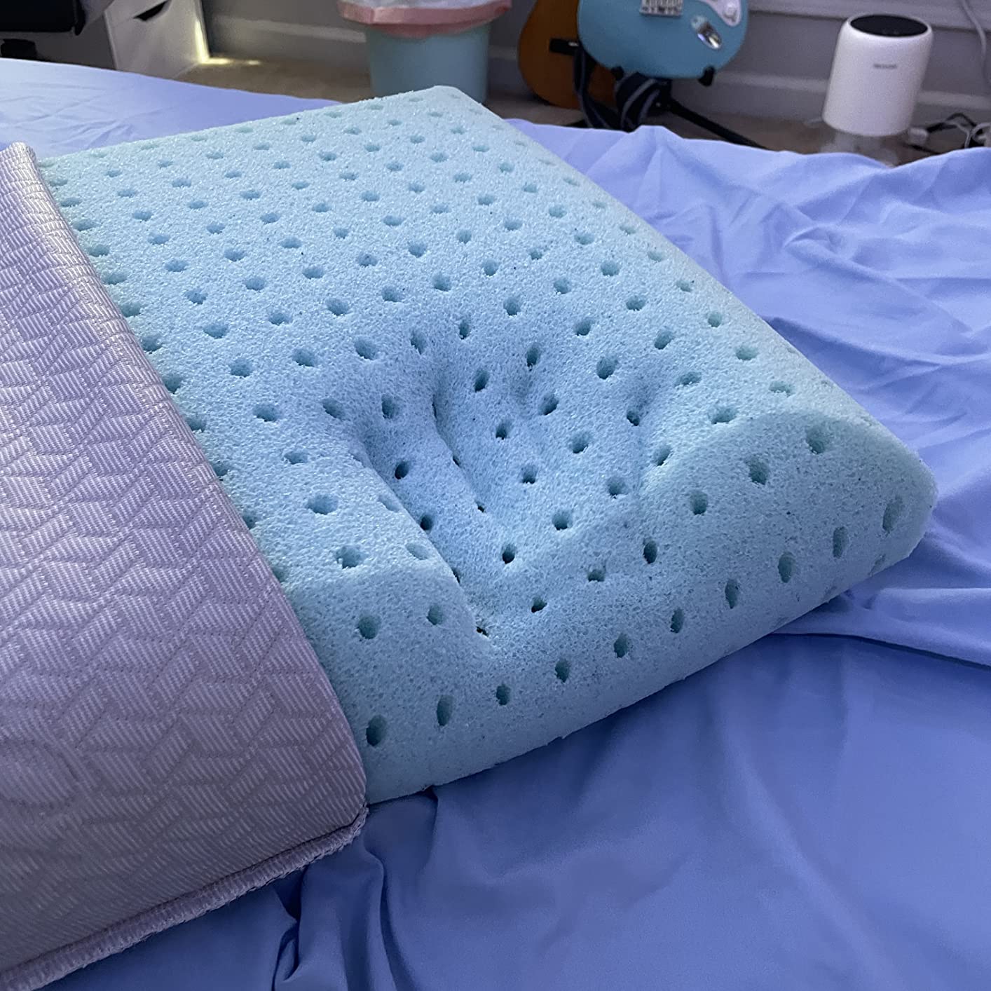 6/mo Finance Vaverto Gel Memory Foam Pillow Standard Size Ventilated, Premium Bed Pillows