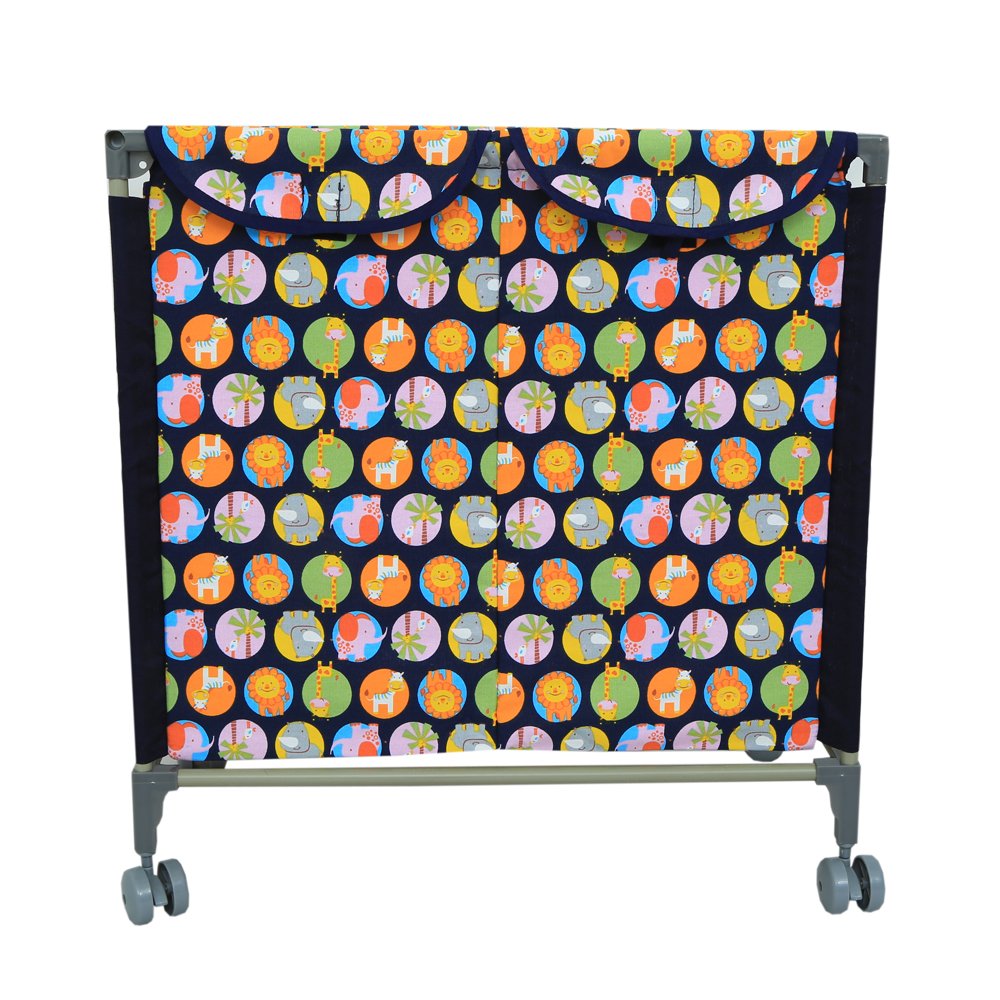 Kuber Industries Cotton Wheels Laundry Organiser, Multicolor, Standard (KI6962)