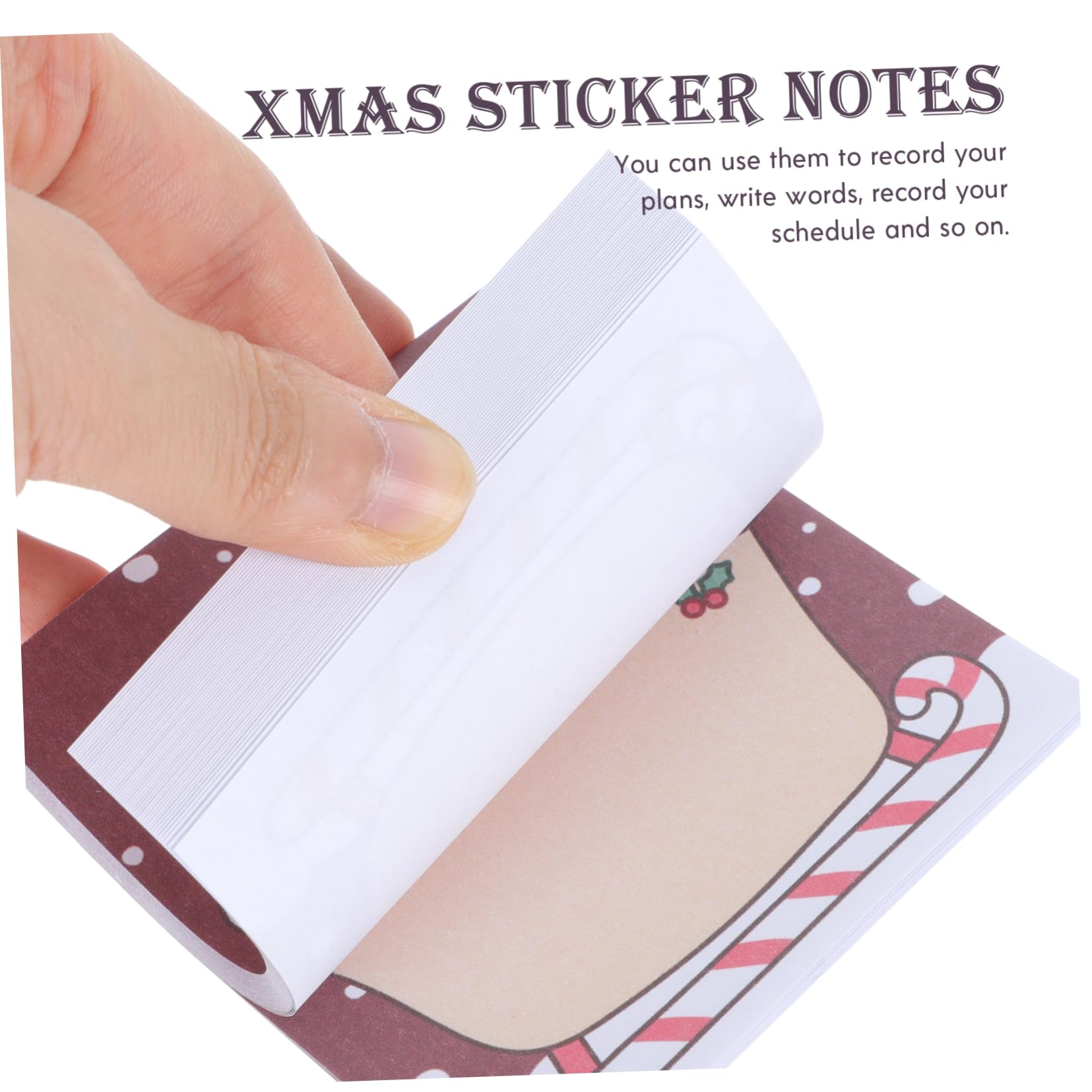84 Pièces notes autocollantes de Noël stickers bloc-notes de messages etiquettes autocollantes étiquettes autocollantes notes d'autocollant de Noël post-note pour étudiant