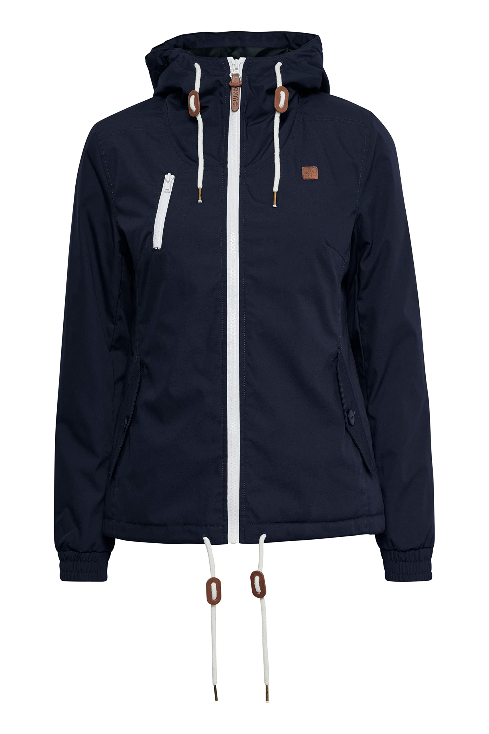 OXMO OXTilda Damen Jacke Übergangsjacke mit Kapuze Kordelzügen Eingrifftaschen Regular fit