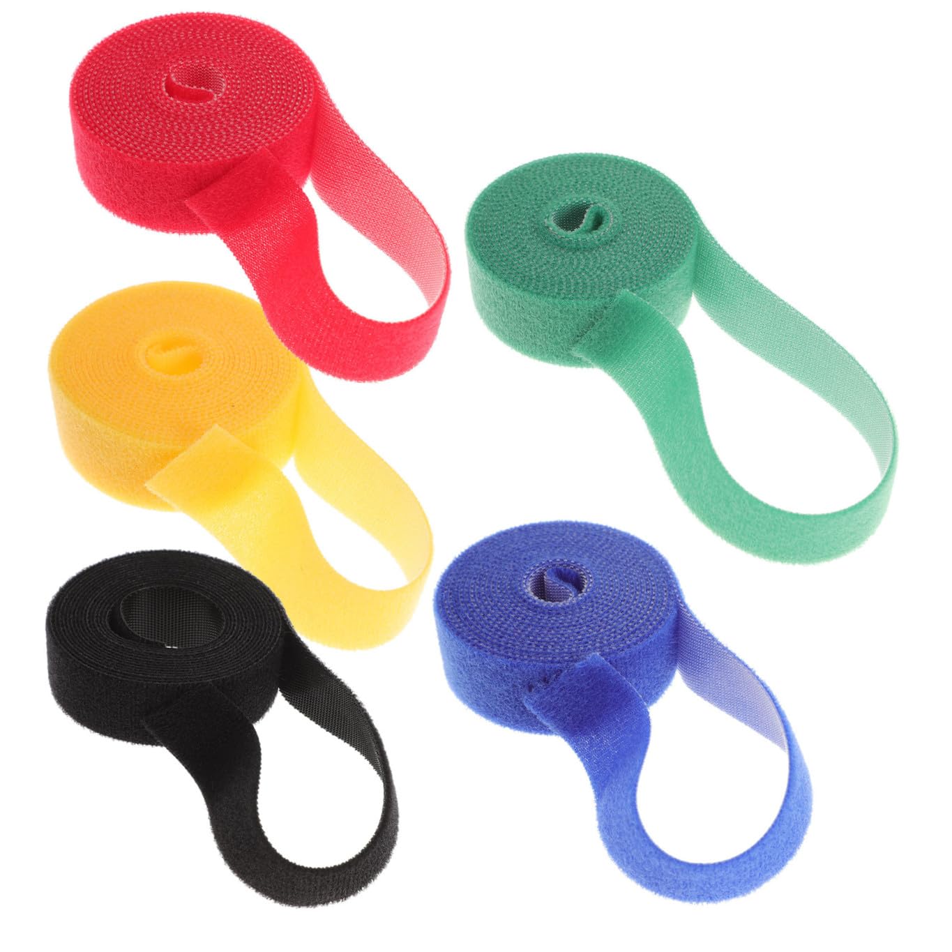 HOMSFOU 20rollen Klett Kabel Organizer Mit Wiederverwendbaren Selbstklebenden Tape Kabelbändern Für Effektives Kabelmanagement Und Ordnung Im Büro Und Zuhause