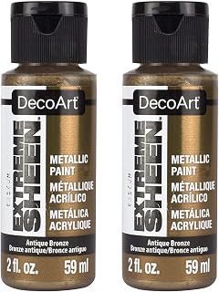 DecoArt 2 Ounce, Antique Bronze Extreme Sheen Paint, 2 oz, Metallic (Two Pack)