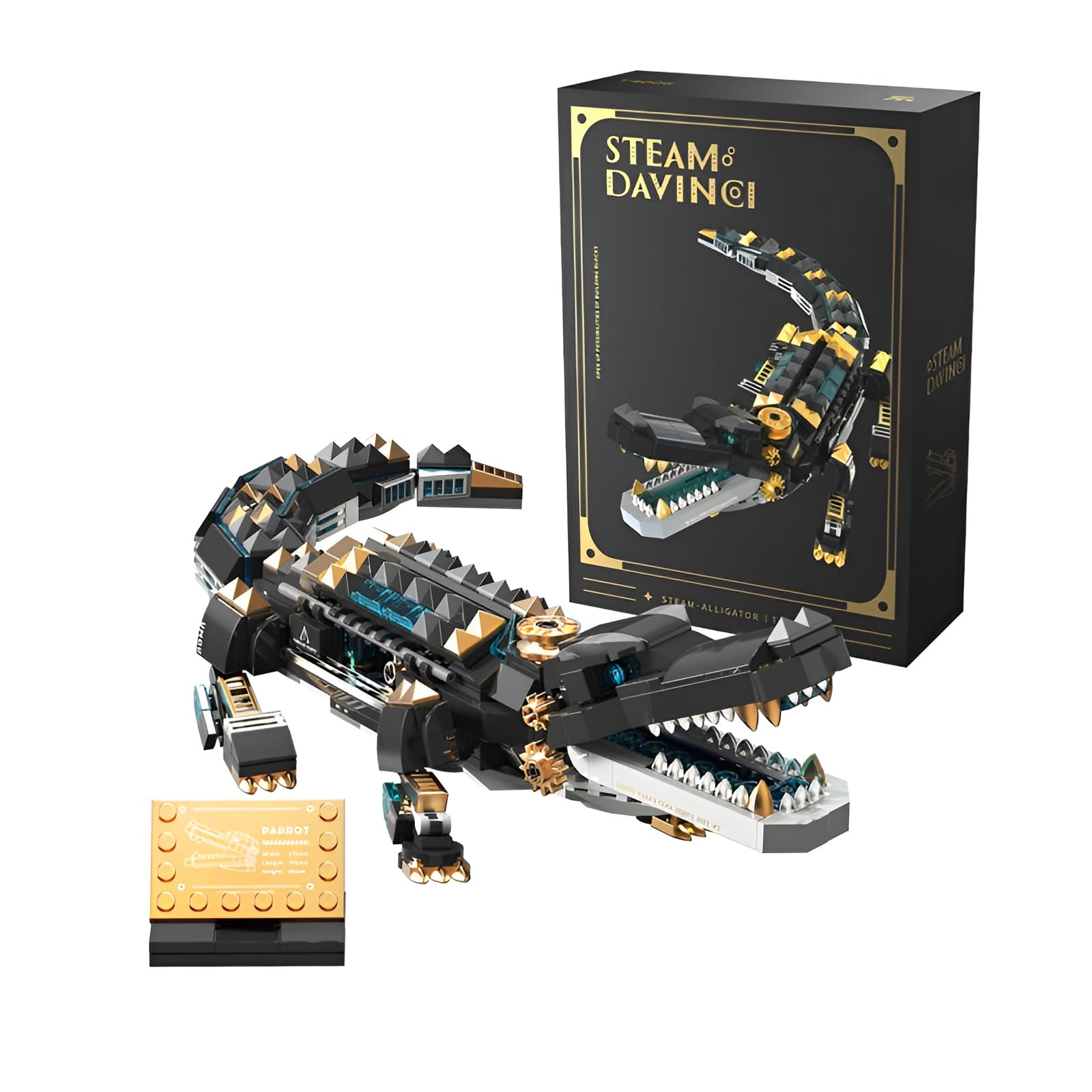 Mechanical Crocodile Building Blocks Set, 542PCS Creative Technick Alligator Model Bricks Kit
