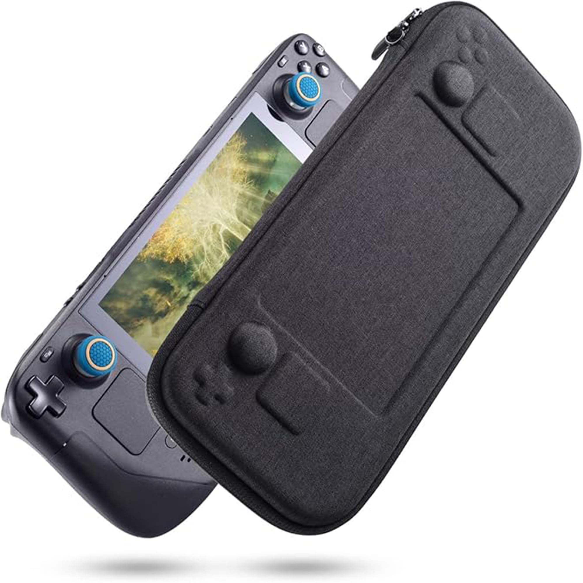 JoyHood Housse pour Steam Deck - Étui de Transport Rigide Portable pour Console Steam Deck et Accessoires - Édition limitée - Cadeaux pour Hommes - Noir (Mince), Noir , Case