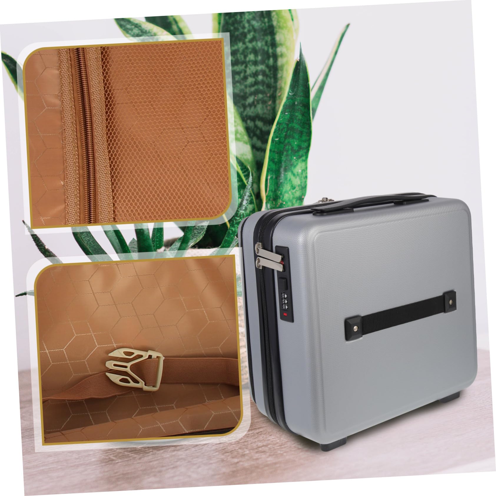 Beauty Case da Viaggio Donna 16 Pollici Abs Gomma, Valigia Piccola