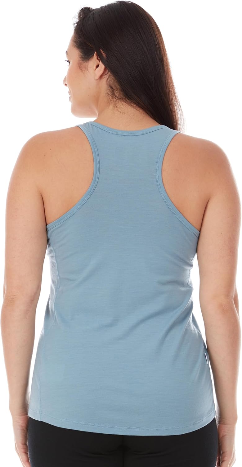Womens 84% Merino Wool Micro Racerback Tank Top