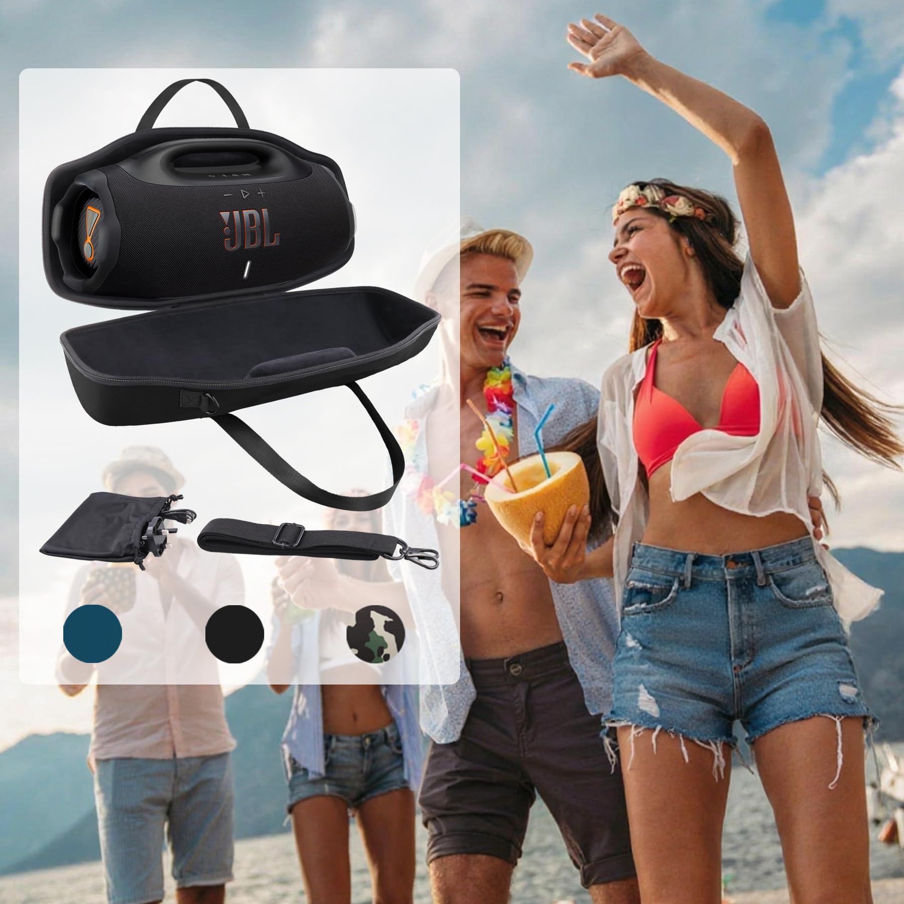 co2CREA cassa custodia borsa per JBL Boombox 4 altoparlante Bluetooth portatile, solo caso