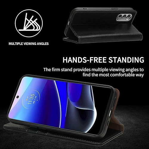 Miniatura 4 de Funda tipo cartera para Motorola Moto G Stylus 5G (2022) con bloqueo RFID, ranura para tarjeta, funda protectora de cuero para Moto G Stylus 5G
