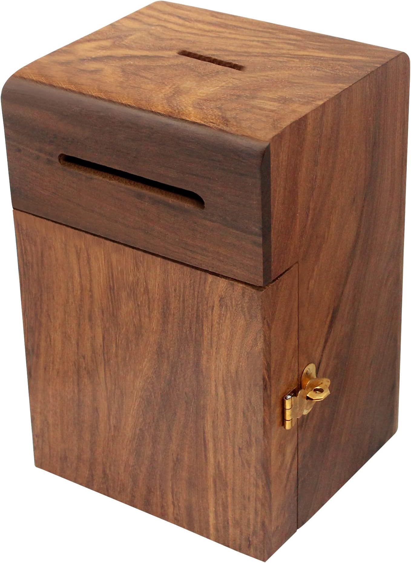 ITOS365 Handicrafted Wooden Antique Money Bank for Children- Woody Brown Finish | Coin Savings Box Piggy Bank | Gifts for Kids, Girls, Boys & Adults | Large Size Money Storage Box