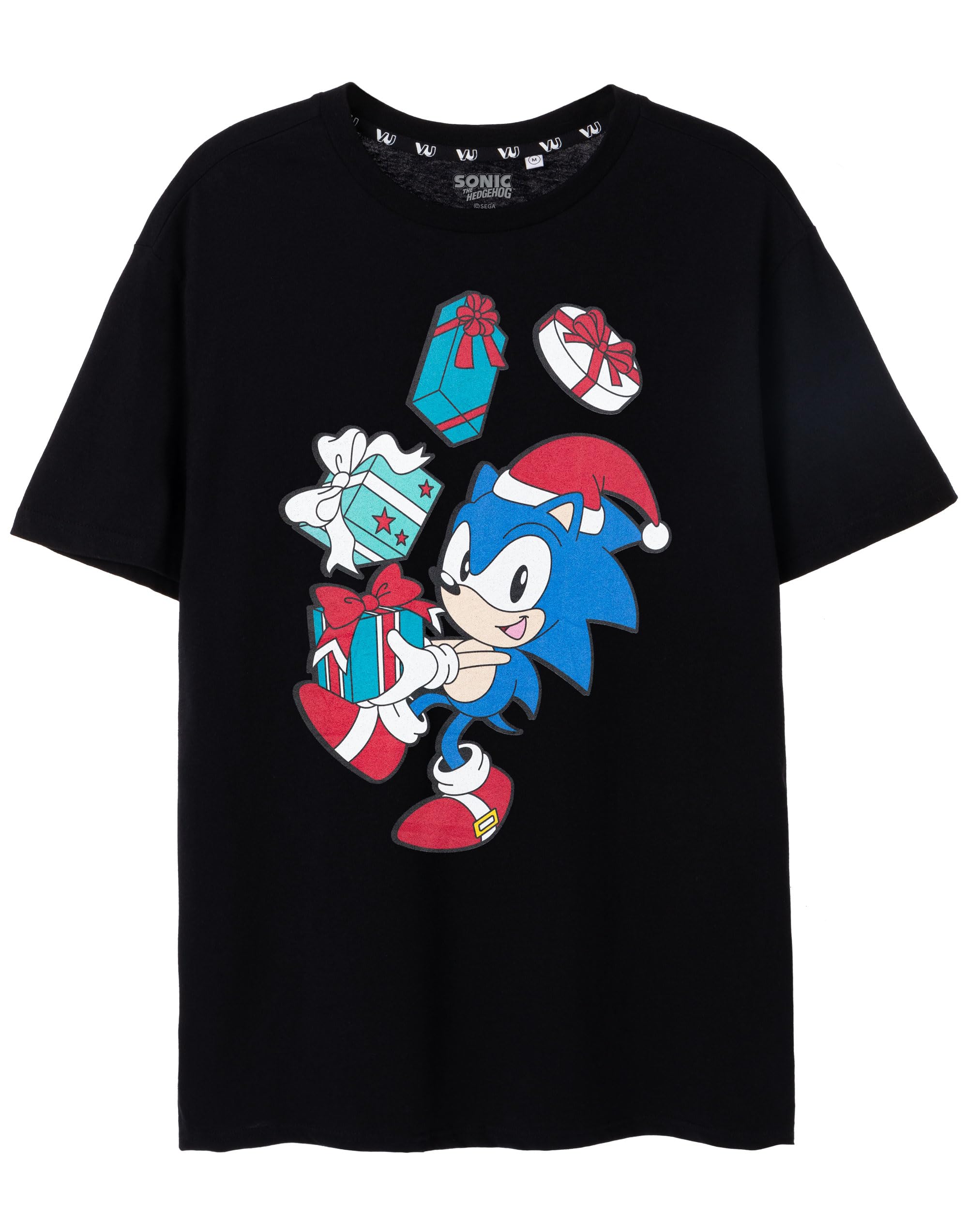 Vanilla Underground Sonic The Hedgehog Mens Black Christmas Presents Short Sleeved T-Shirt (Xx-Large) from B&Q