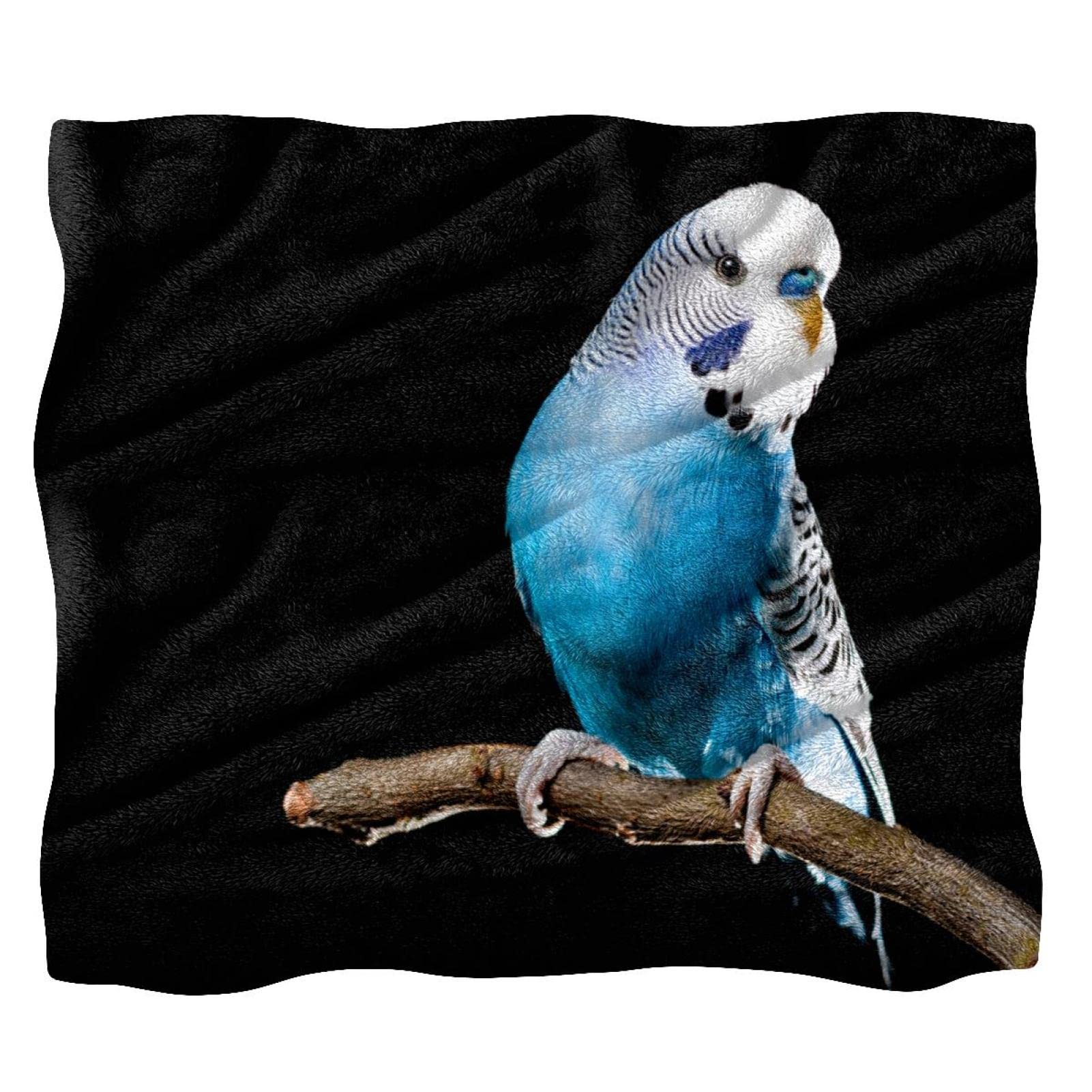 Couverture polaire perruches pour canapé et lit en flanelle douce