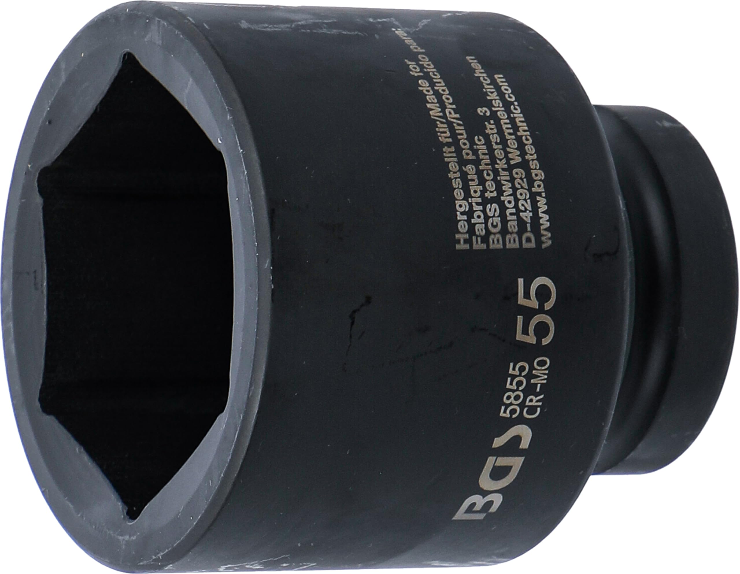 BGS 5855 | Llaves de vaso impacto hexagonal | entrada 25 mm (1") | 55 mm