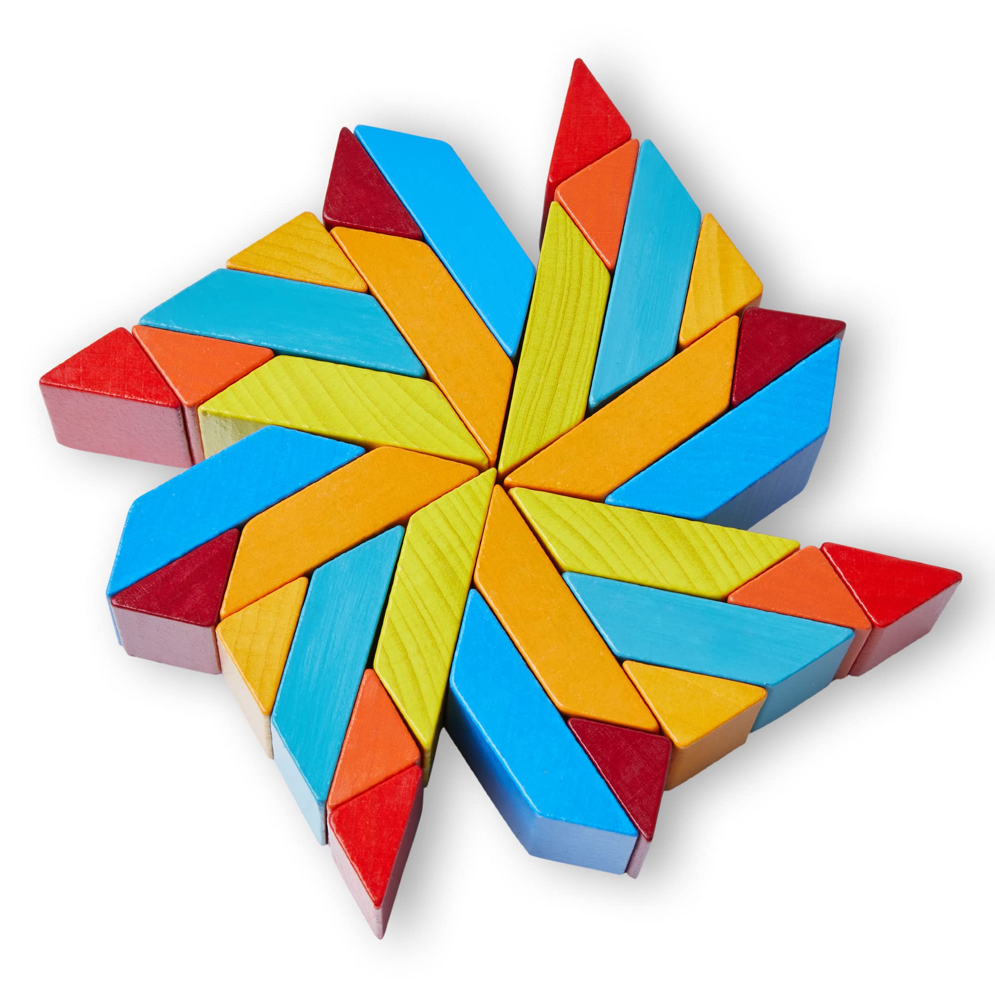 HABA 305459 3D Arranging Game Mosaic Blocks, with 48 blocks and 10 double sided template cards, for ages 3 and up (Made in Germany)