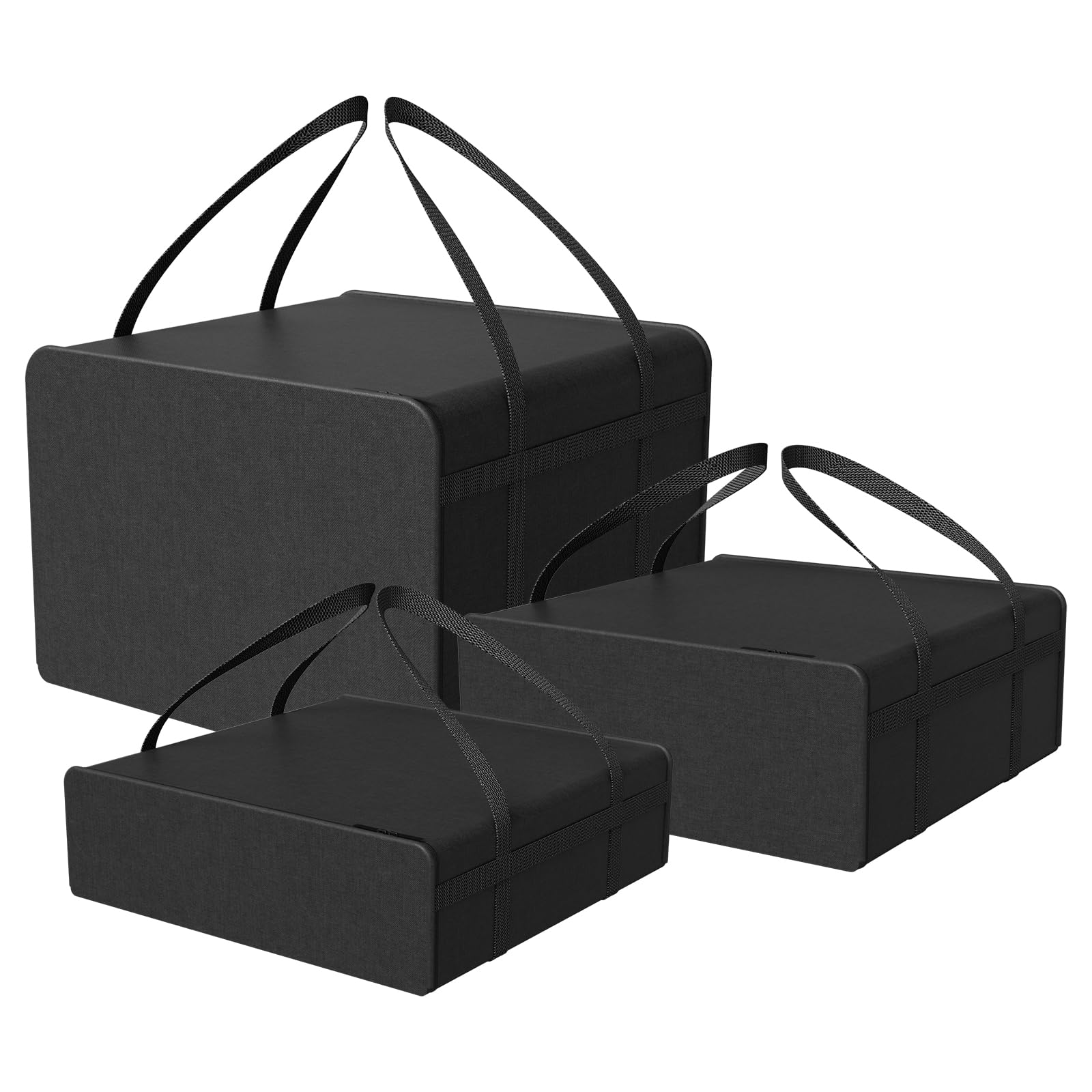 3 Stück Isolierte Pizza Liefertasche Groß, 50x50x35/20/15cm, Isolierte Kühltasche, Pizza Wärmer Tasche Lebensmittel Tasche Thermo