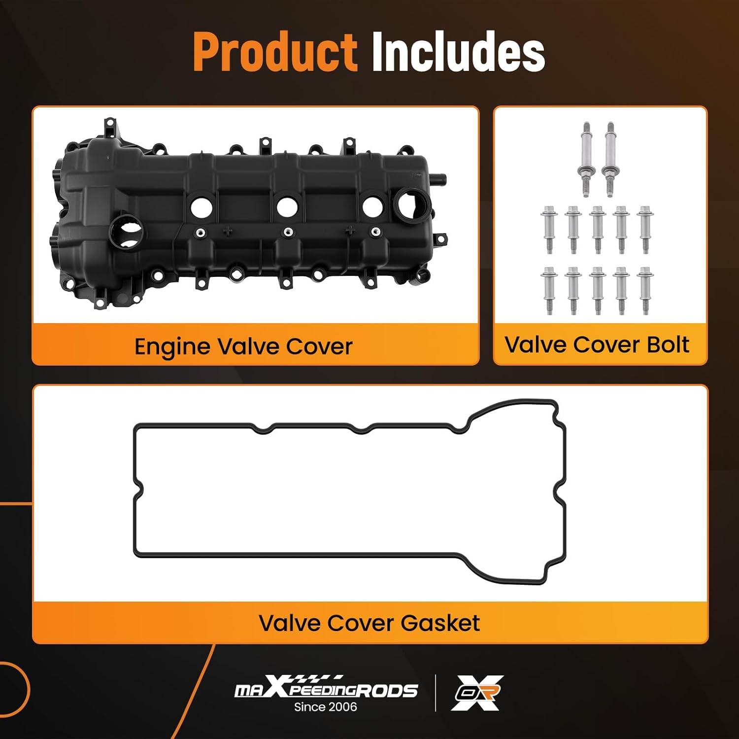 maXpeedingrods Left Engine Valve Cover for Chrysler & Dodge Charger & Jeep 2011-2023, for Dodge Avenger 2011-2014, for Ram 2013-2022 3.6L, Replacement 5184069AN, 5184069AF, 5184069AH