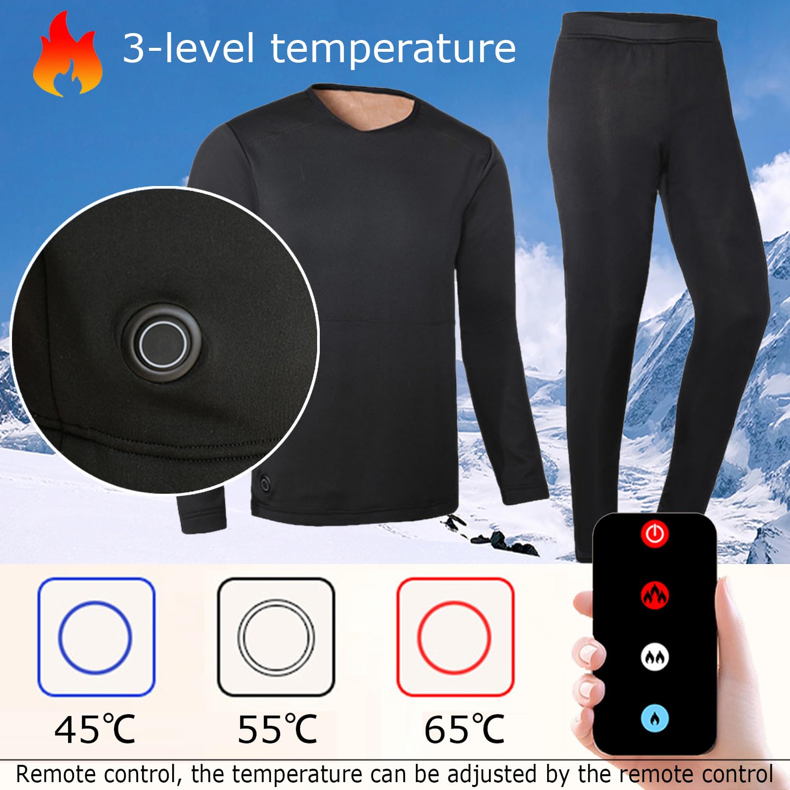Camiseta térmica de 32 Zonas, Pantalones térmicos USB de 16 Zonas, Unisex, Ropa de Exterior con Control Remoto