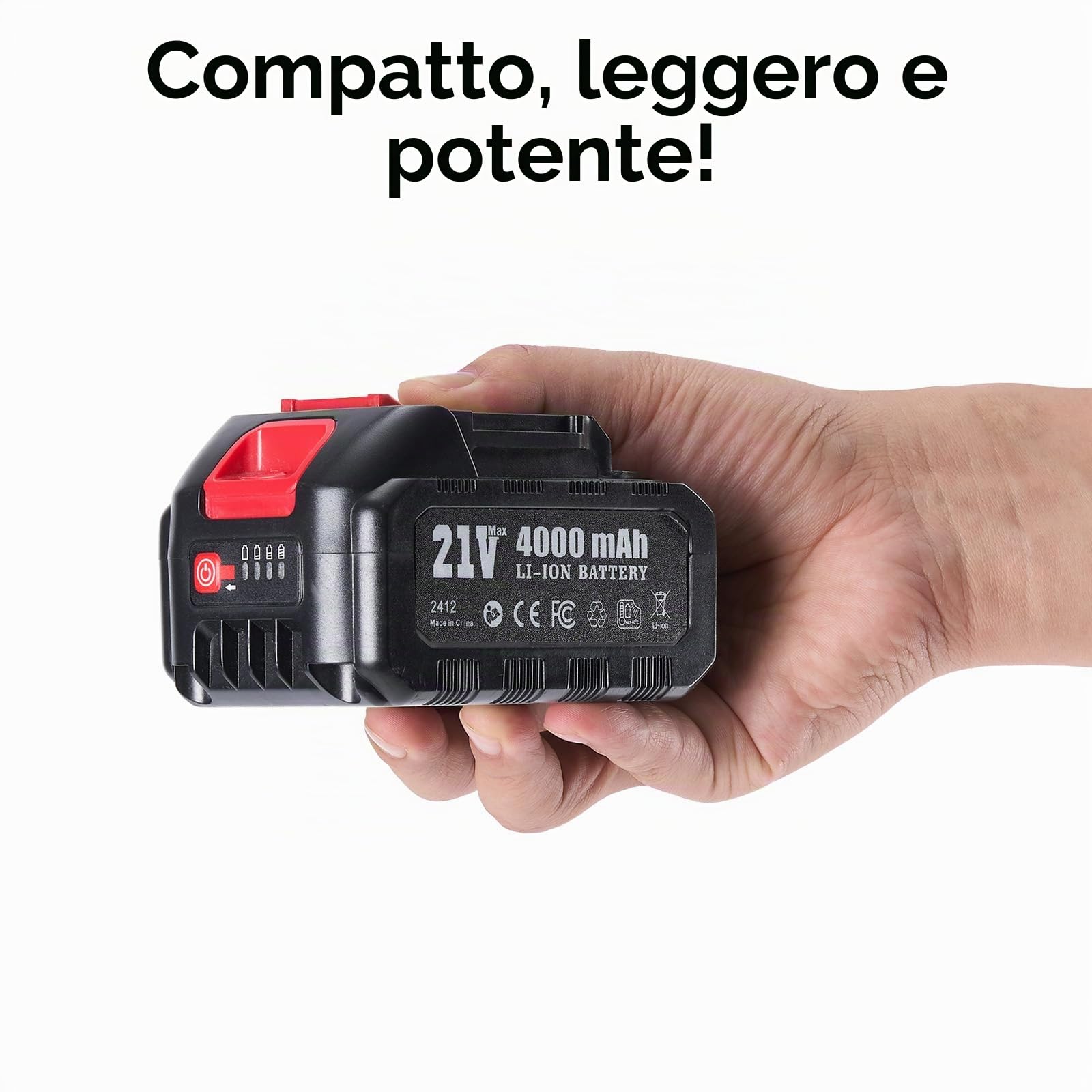 Supstable Originale Batteria 21-V 4,0 Ah (Li-Ion, 21 V, 1x 4,0 Ah, compatibile con tutti i dispositivi Supstable, gestione proattiva della batteria, cicli di carica adattati alla situazione).