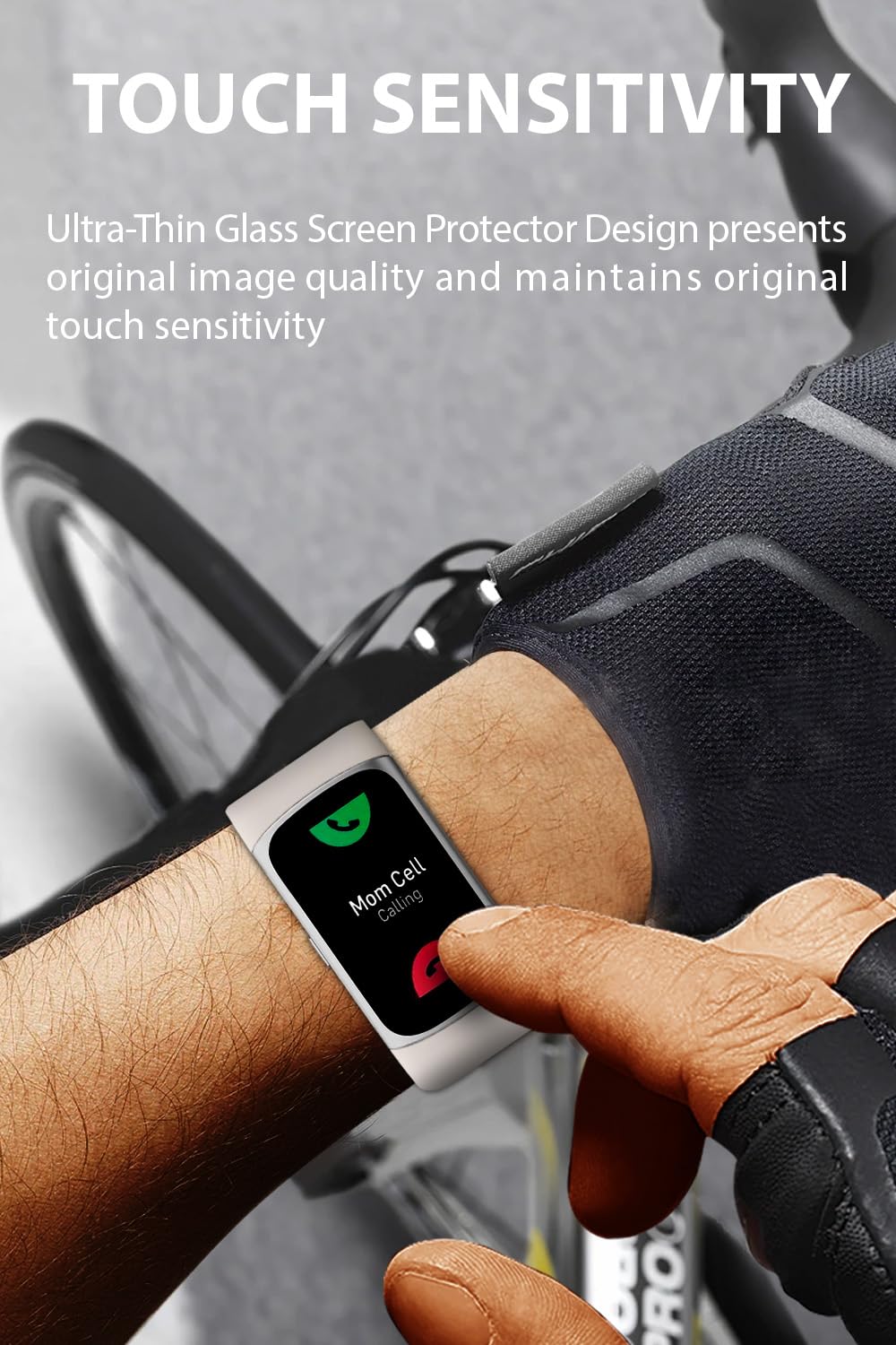 TUTUO [4 Pezzi Pellicola Protettiva Compatibile con Fitbit Charge 5/Fitbit Charge 6, Bubble-Free, Anti-Scratch, Soft HD TPU Protezione Film, [Applicazione Facile] Flessibile Pellicola Schermo - Nero