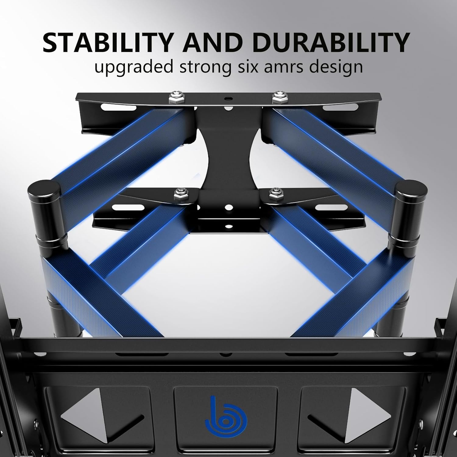 Full Motion TV Wall Mount for 26-70 Inch TVs up to 99 lbs, Dual Articulating Arms Swivel & Tilt Bracket, Max VESA 400x400mm, Fits 12/16” Wood Studs