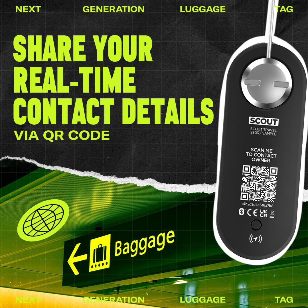 Knog Scout Travel Smart Tag Alarm und Finder, Blau Silber, 1320KN