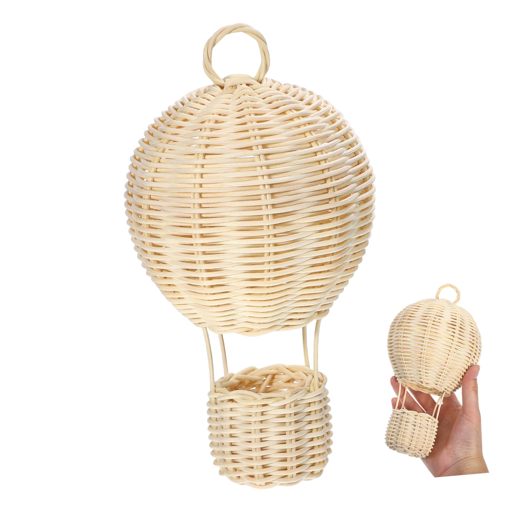 Levemolo Elegant Wicker Air Balloon Lamp Natural Lampshade for Ceiling Lamp Accessory